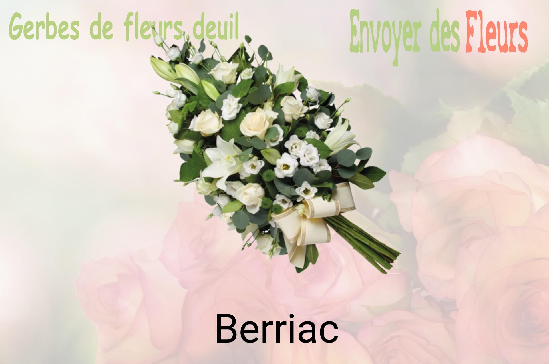 Gerbe de fleurs de deuil livrée à Berriac